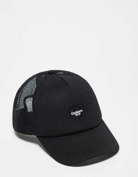 Carhartt WIP heart patch trucker cap in black - view 1