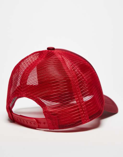 Carhartt WIP heart patch trucker cap in red | ASOS