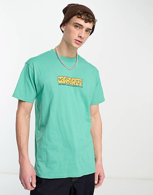 Carhartt WIP heat script t-shirt in green | ASOS