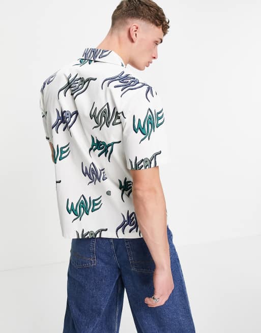 Carhartt WIP – Heatwave – Naturvit skjorta med tryck, 2 av 4