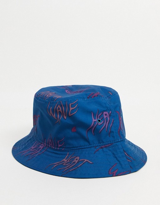 Carhartt WIP heatwave print bucket hat in blue