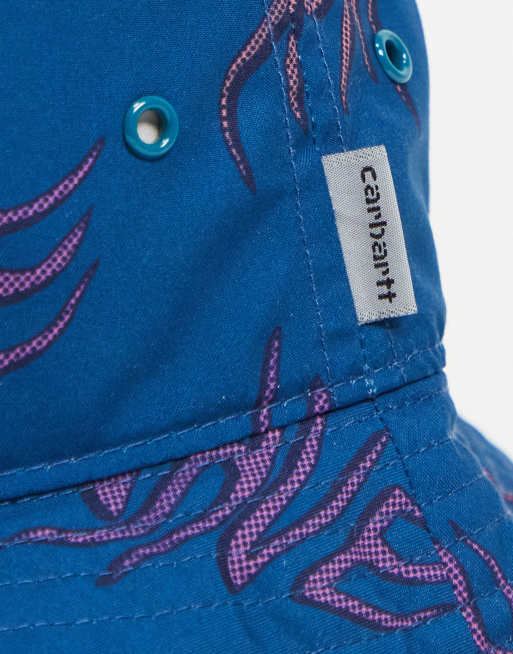 Carhartt WIP heatwave print bucket hat in blue