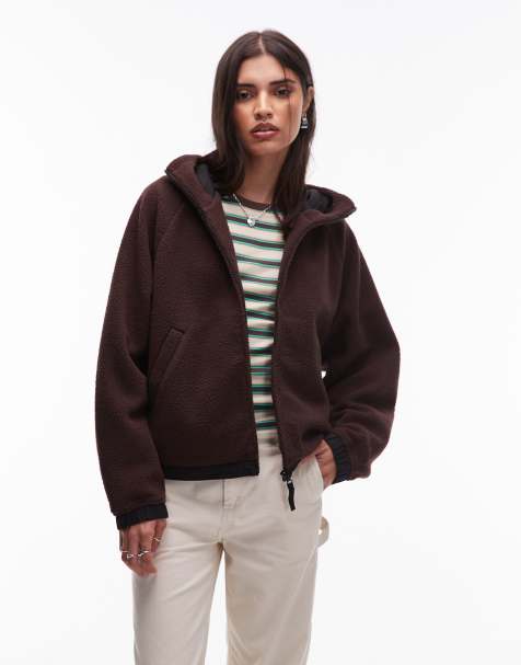 Carhartt WIP - Helix - Giacca in pile marrone scuro - view 1