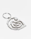 [Carhartt WIP] Carhartt WIP helix keychain in silver tone One Size SILVER