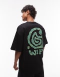 [Carhartt WIP] Carhartt WIP Helix loose fit motif t-shirt in black XS BLACK