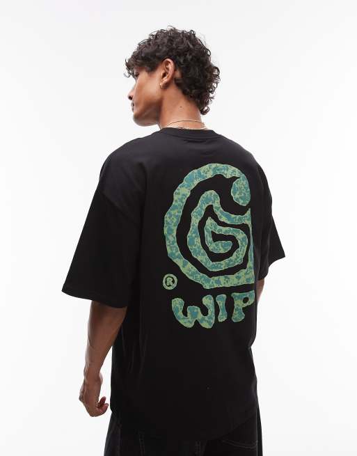 Carhartt WIP - Helix - Sort løstsiddende T-shirt med motiv