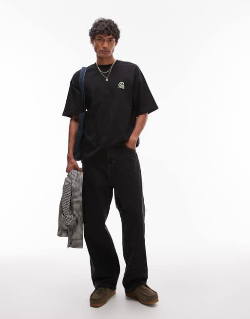 Carhartt WIP - Helix - T-shirt nera ampia con motivo, 2 di 4