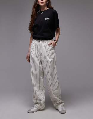 Carhartt WIP - Hendry - Jeans mit Nadelstreifen-Marineblau