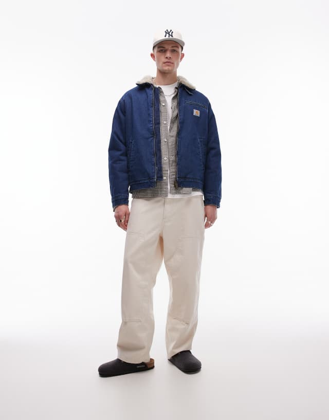 Carhartt WIP herald zip up jacket in blue | ASOS
