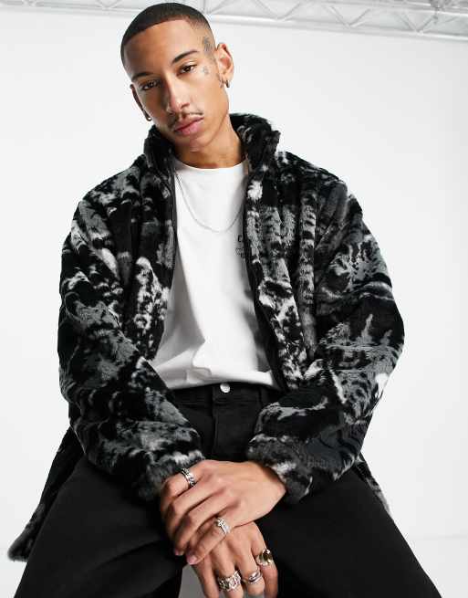 Carhartt WIP - High Planes - Sort fleece med print