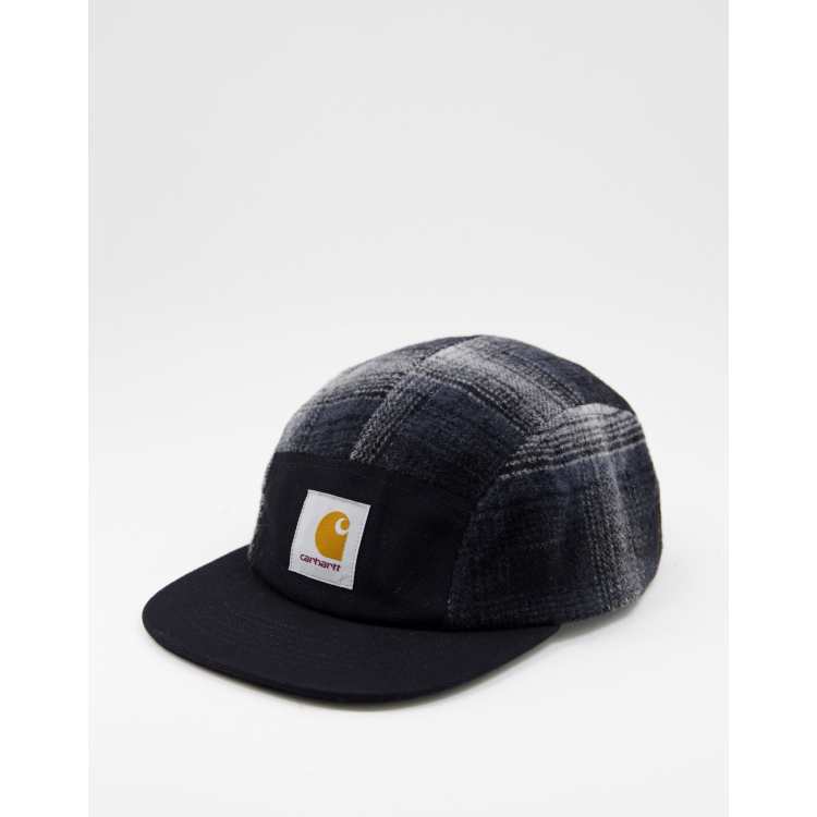 Carhartt WIP highland check 6 panel cap in black ASOS
