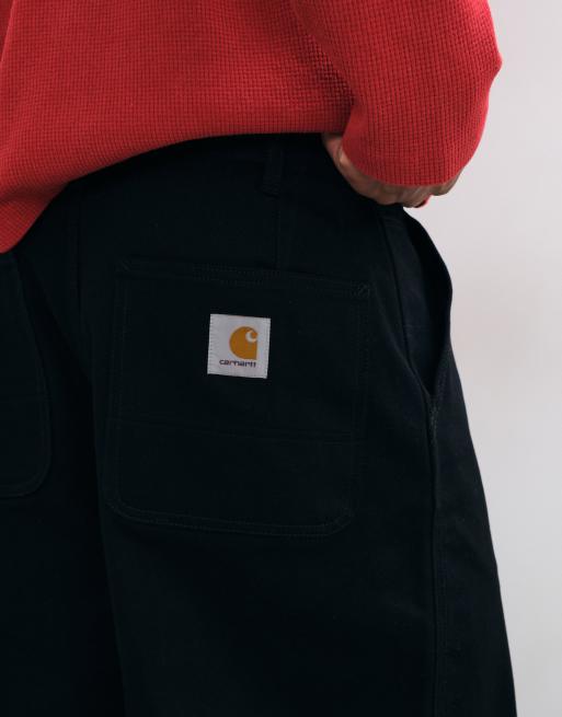 Carhartt WIP Holden locker geschnittene Carpenter-Hose mit geradem Bein in Schwarz, 3 von 5