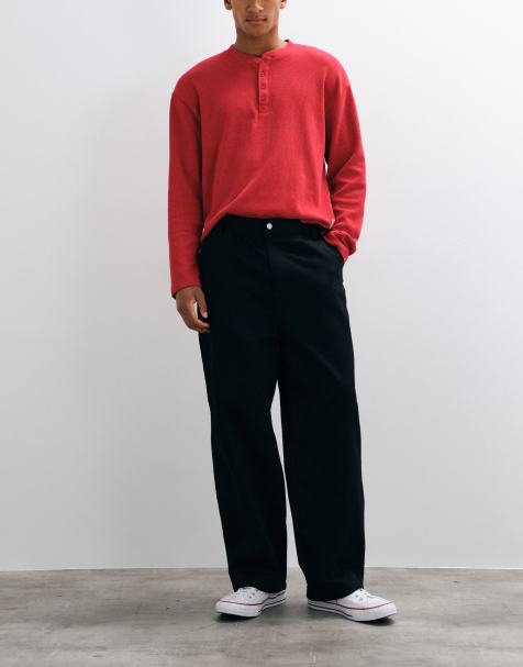 Carhartt WIP Holden relaxed straight fit carpenter pants in black - view 1