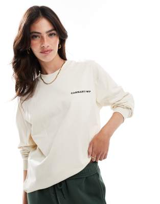 Carhartt WIP - Home State - Langärmliges T-Shirt in Beige-Neutral