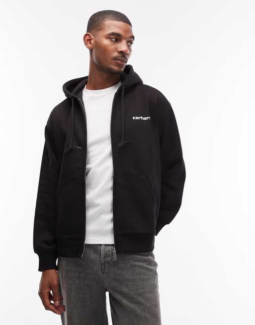 Carhartt WIP hooded archive lines oversized zip through hoodie in