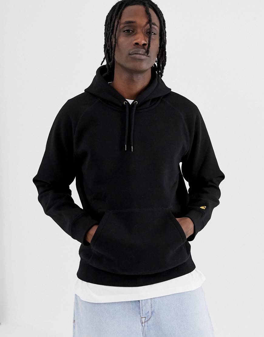 Carhartt WIP hooded Chase sweat in black