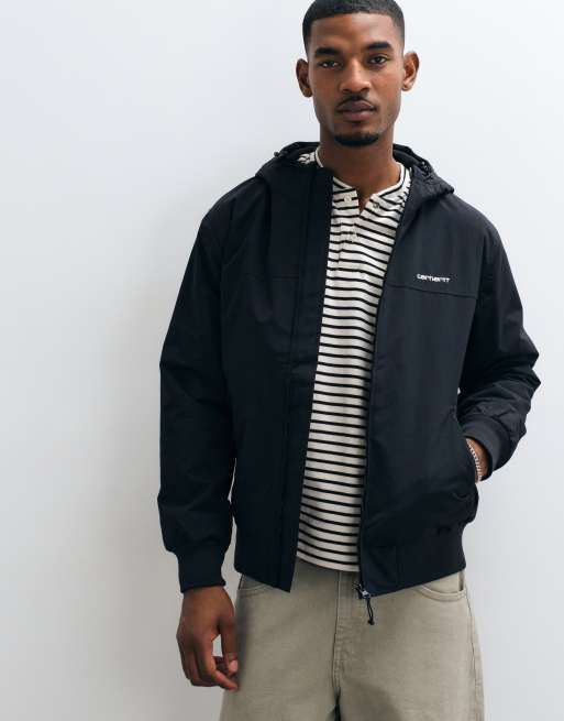 Carhartt WIP hooded zip through Sail jacket in black, 2 of 5