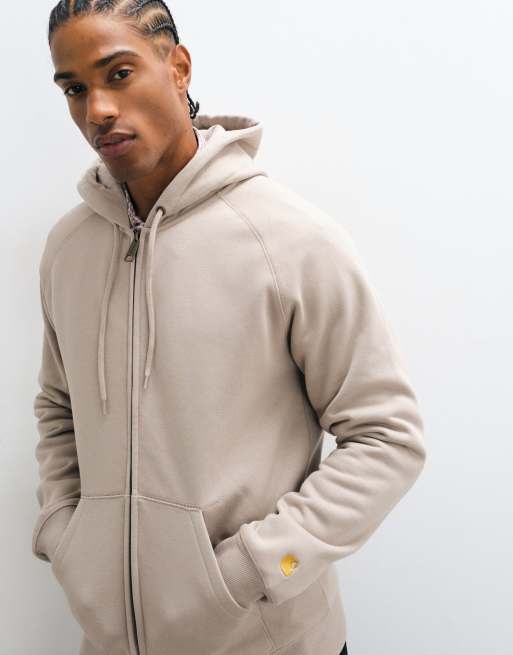 Carhartt WIP hoodie zippé Chase beige, 3 de 5