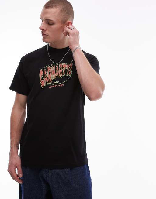 [CARHARTTWIP] S/S HOT SCRIPT T-SHIRT ★大人気★ Carhartt WIP S/S Script T-Shirt, Ash Heather / Air Green