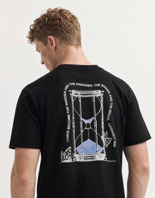 Carhartt WIP Hourglass back print t-shirt in black, 8 of 10