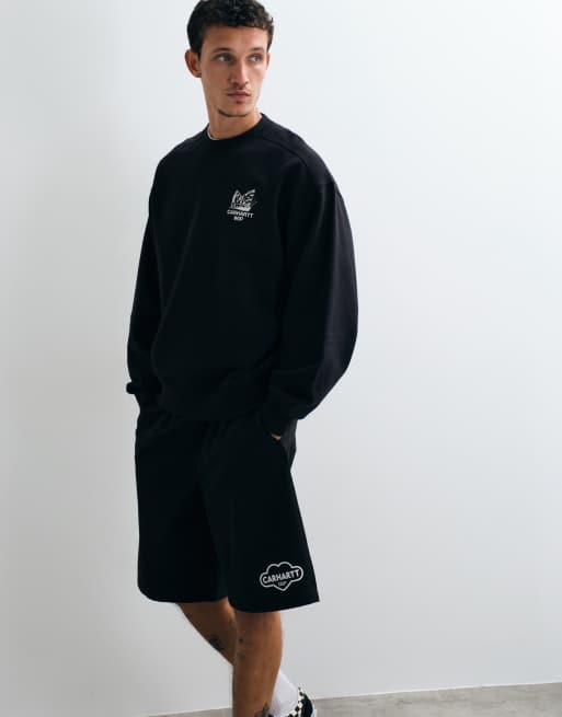 Carhartt WIP - Hourglass - Felpa nera, 4 di 5