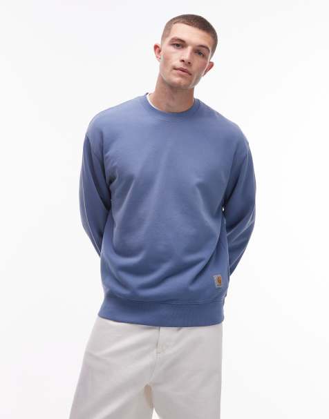 Carhartt WIP – Hudson – Blå, ombrefärgad, tvättad sweatshirt - view 1