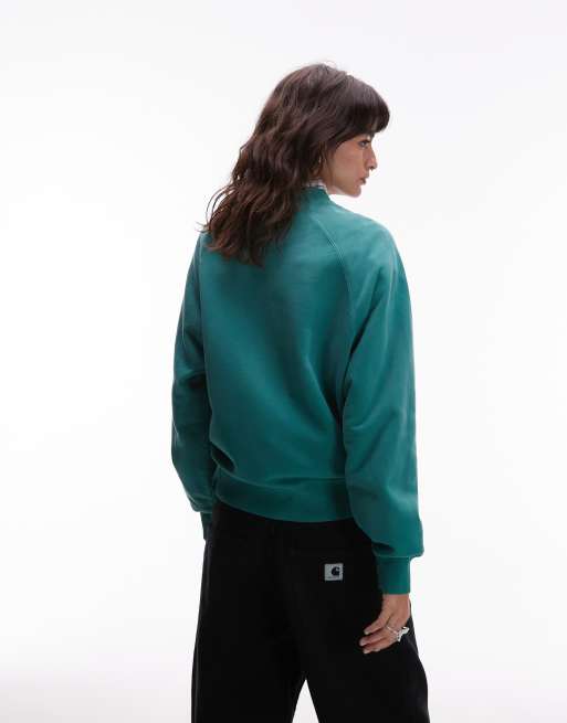 Carhartt WIP - Hudson - Felpa a palloncino verde sbiadito, 4 di 4