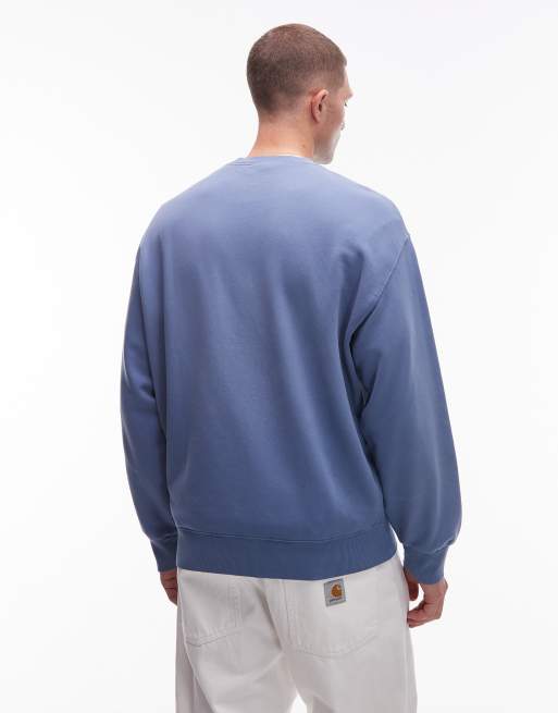 Carhartt WIP - Hudson - Felpa blu lavaggio sfumato, 3 di 5