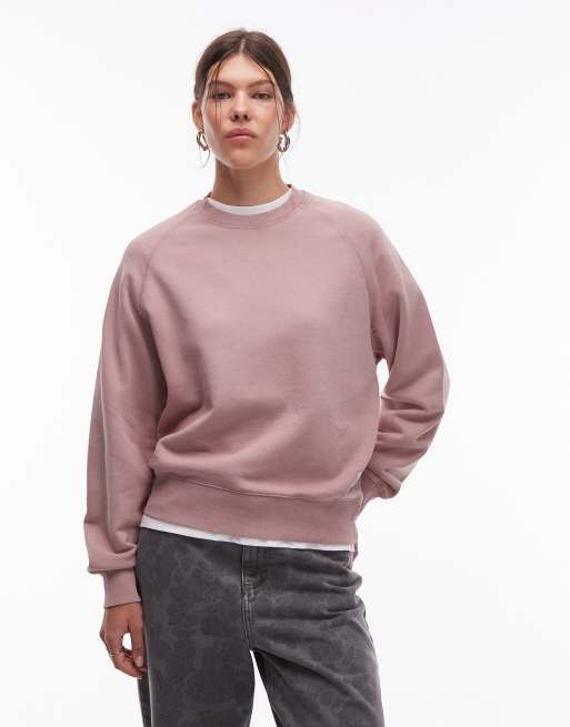 Carhartt WIP – Hudson – Różowa bluza dresowa z balonowymi rękawami z efektem ombré