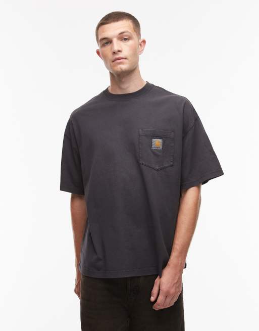 Carhartt WIP - Hudson - Sort T-shirt med lomme