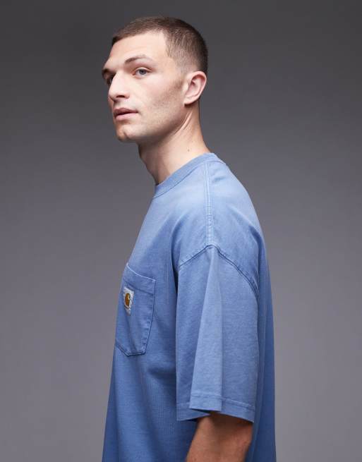 Carhartt WIP - Hudson - T-shirt con tasca blu , 4 di 5