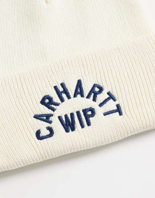Carhartt WIP hue med Arch Script-logo i råhvid, 3 af 3