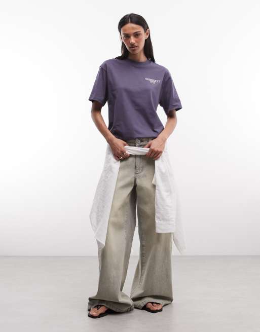 Carhartt WIP hugging cats t-shirt in purple, 2 of 4