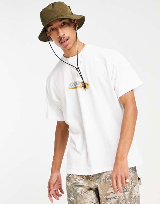 Carhartt WIP - Hvid T-shirt med chokoladebar-print, 4 af 4
