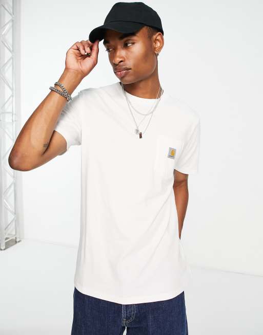 Carhartt WIP - hvid T-shirt med lomme