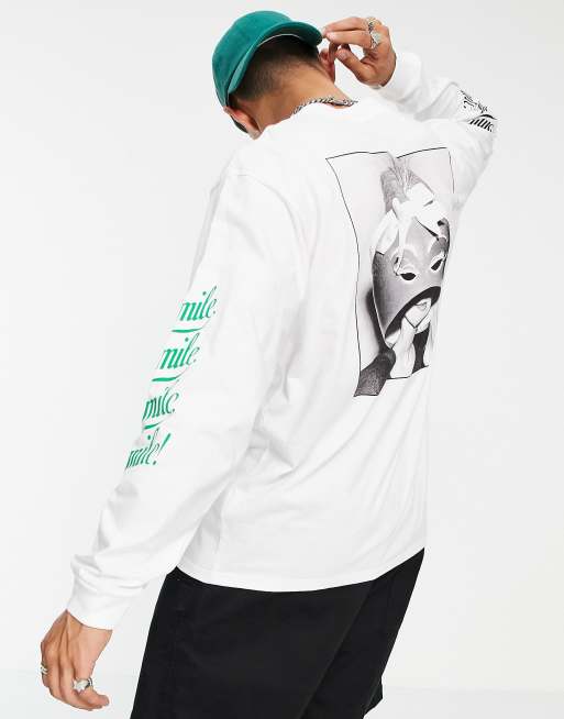 Carhartt WIP - Hvid top med lange ærmer og 'Smile'-print, 4 af 4