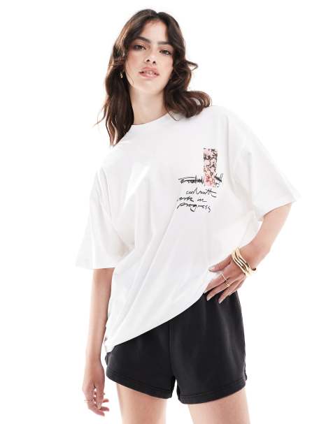 Carhartt WIP – Immerse – Vit t-shirt med tryck - view 1