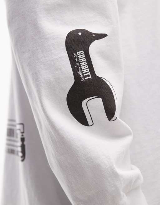 Carhartt WIP - Industry - T-shirt manches longues - Blanc, 3 de 4