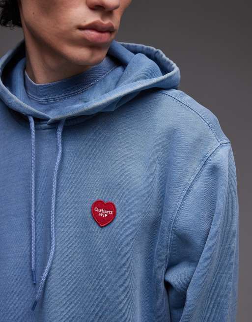 Carhartt WIP ingo heavyweight hoodie in light blue, 4 of 4