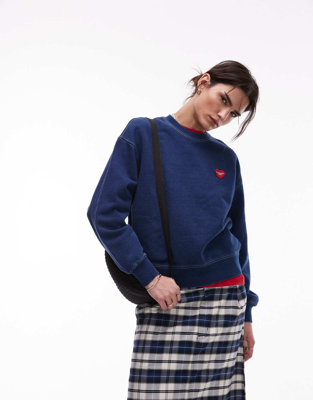 Carhartt WIP Ingo sweatshirt with heart logo in navy