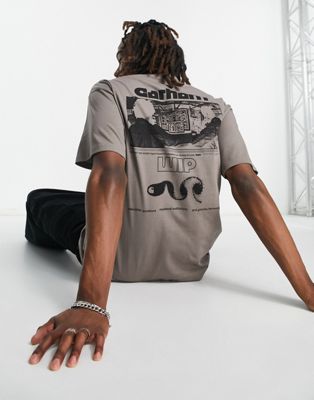Carhartt WIP innovations t-shirt in brown - ASOS Price Checker