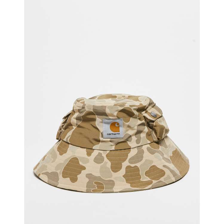 帽子 Carhartt IRWIN BUCKET HAT-Camo Duck Carhartt WIP Irwin bucket hat in camo | ASOS