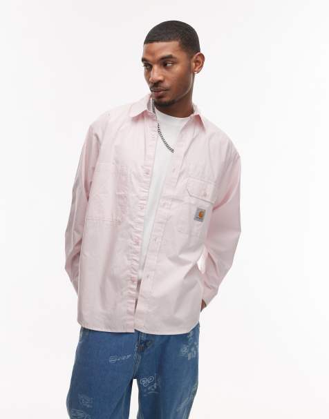Carhartt WIP irwin long sleeve shirt in light pink