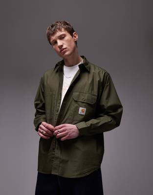 Carhartt WIP Carhartt WIP irwin shirt in khaki-Green