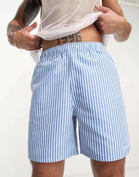 Carhartt WIP island stripe swim shorts in blue - view 1