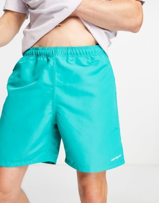 Carhartt WIP island swim shorts in green