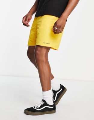 Carhartt WIP island swim shorts in yellow