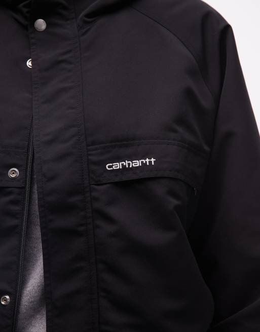 Carhartt WIP - Iwan - Giacca idrorepellente nera con cappuccio, 3 di 4