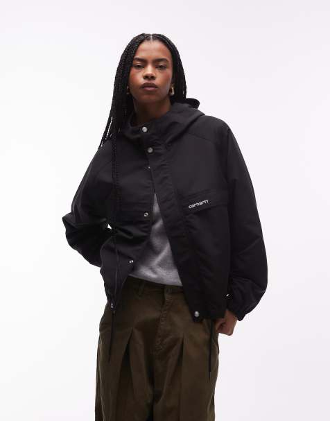 Carhartt WIP iwan hooded water repellent jacket in black - view 1