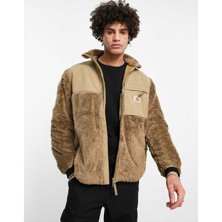 VolcanmtShops, Carhartt WIP Jackson pile fleece sweatshirt in khaki